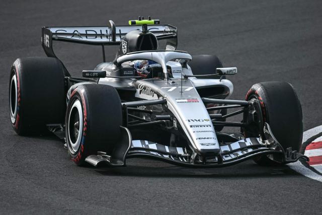 Cadillac's Finnish driver Valtteri Bottas drives during the qualifying session ahead of the Formula One Japanese Grand Prix at the Suzuka circuit in Suzuka, Mie prefecture on March 28, 2026. (Photo by Philip FONG / AFP)