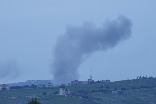 Smoke rises from the site of an Israeli airstrike that targeted the southern Lebanese village of Kfar Tibnit on March 28, 2026. Lebanon was drawn into the Middle East war last week when Iran-backed militant group Hezbollah attacked Israel in response to the killing of the Iranian supreme leader during US-Israeli strikes on February 28. (Photo by AFP)