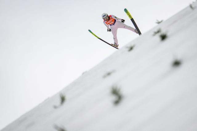 Japan's Nozomi Maruyama competes in the first round of the Women Individual Flying Hill competition of the FIS Ski Jumping World Cup in Planica on March 28, 2026. (Photo by Jure Makovec / AFP)