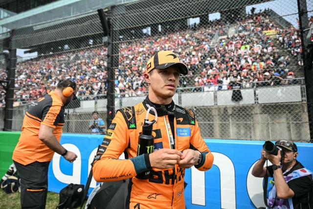 McLaren's British driver Lando Norris is seen before the start of the Formula One Japanese Grand Prix at the Suzuka circuit in Suzuka, Mie prefecture on March 29, 2026. (Photo by ANDREW CABALLERO-REYNOLDS / AFP)