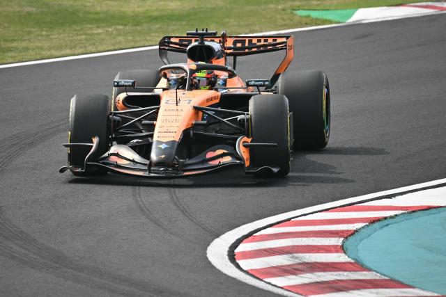 McLaren's Australian driver Oscar Piastri leads during the Formula One Japanese Grand Prix at the Suzuka circuit in Suzuka, Mie prefecture on March 29, 2026. (Photo by Philip FONG / AFP)