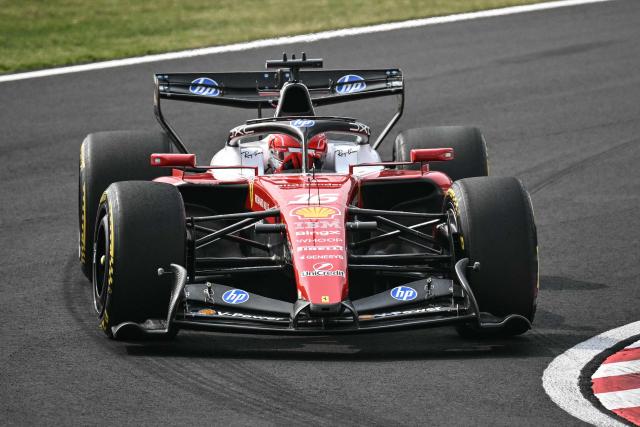 Ferrari's Monegasque driver Charles Leclerc drives during the Formula One Japanese Grand Prix at the Suzuka circuit in Suzuka, Mie prefecture on March 29, 2026. (Photo by Philip FONG / AFP)