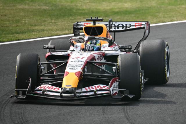 Racing Bulls' British driver Arvid Lindblad drives during the Formula One Japanese Grand Prix at the Suzuka circuit in Suzuka, Mie prefecture on March 29, 2026. (Photo by Philip FONG / AFP)