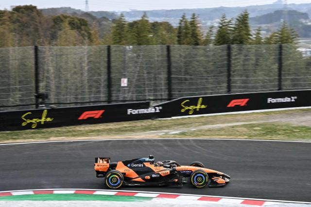 McLaren's Australian driver Oscar Piastri drives during the Formula One Japanese Grand Prix at the Suzuka circuit in Suzuka, Mie prefecture on March 29, 2026. (Photo by Toshifumi KITAMURA / AFP)