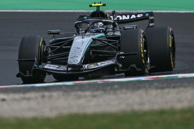 Mercedes' Italian driver Kimi Antonelli drives during the Formula One Japanese Grand Prix at the Suzuka circuit in Suzuka, Mie prefecture on March 29, 2026. (Photo by ANDREW CABALLERO-REYNOLDS / AFP)