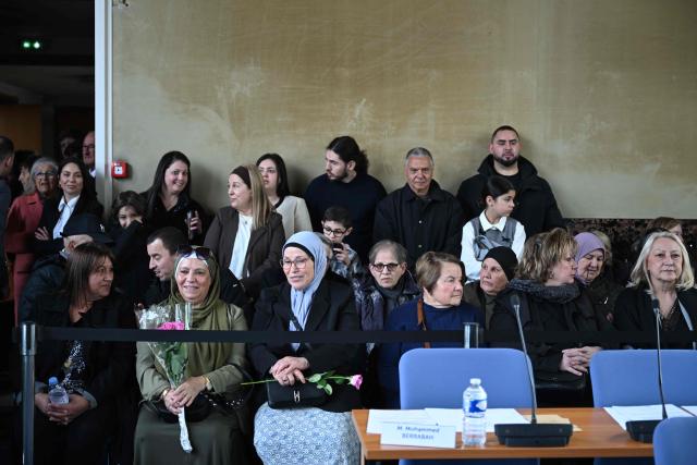Attendes sit ahead of the inaugural city council session at the city hall of Le Blanc-Mesnil, on the outskirts of Paris, on March 29, 2026. (Photo by Blanca CRUZ / AFP)