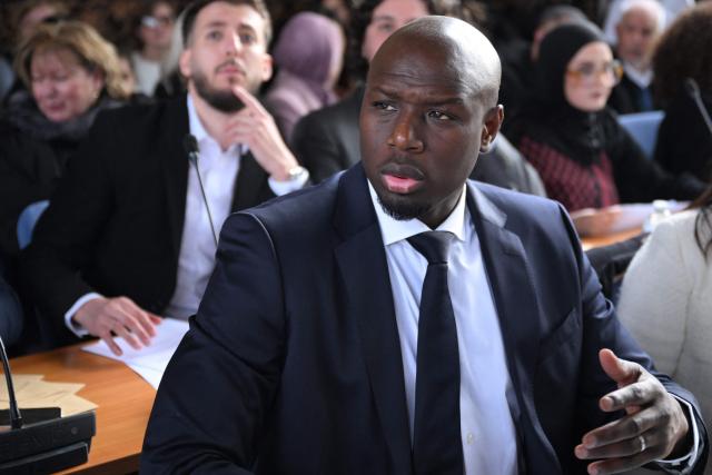 Le Blanc-Mesnil newly elected mayor Demba Traore attends the inaugural city council session at the city hall of Le Blanc-Mesnil, on the outskirts of Paris, on March 29, 2026. (Photo by Blanca CRUZ / AFP) / ALTERNATIVE CROP