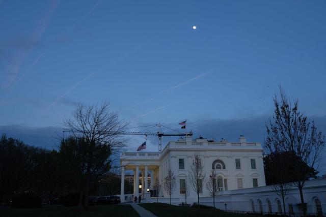 The Moon shines over the White House ahead of the return of US President Donald Trump in Washington, DC, on March 29, 2026. Trump is returning from a weekend at his Mar-a-Lago resort. (Photo by Ken CEDENO / AFP)