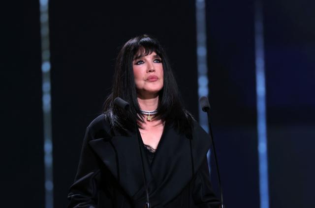 (FILES) French actress Isabelle Adjani looks on during the 51st edition of the Cesar Film Awards ceremony at the Olympia venue in Paris on February 26, 2026. The appeal trial of actress Isabelle Adjani on charges of tax fraud continues at Paris's Court of Appeal on April 1, 2026. She was sentenced in 2023 to a suspended prison term and a fine for allegedly evading more than 200,000 euros in taxes. (Photo by Thomas SAMSON / AFP)