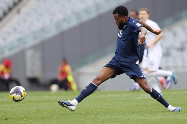 Cape Verde's Yannick Semedo in action during the international friendly football match between Cape Verde and Finland at Eden Park in Auckland on March 30, 2026. (Photo by Michael Bradley / AFP)