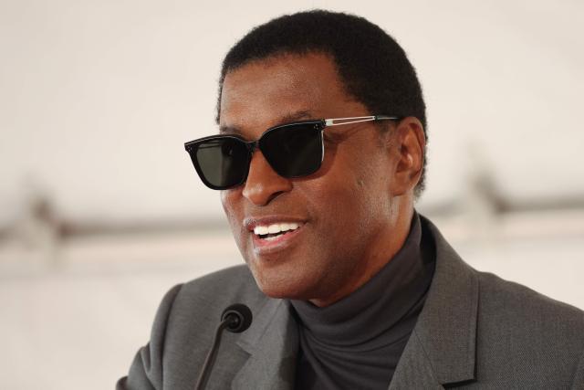 US singer Babyface speaks during US singer and actress Brandy's Walk of Fame star ceremony in Hollywood on March 30, 2026. (Photo by Patrick T. Fallon / AFP)
