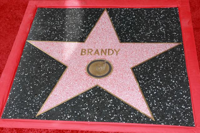The newly unveiled Walk of Fame star for US singer and actress Brandy is pictured in Hollywood, California on March 30, 2026. (Photo by Patrick T. Fallon / AFP)