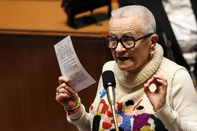 France's Urbanity and Decentralisation Minister Francoise Gatel speaks during a session of questions to the government at The National Assembly, France's lower house of parliament in Paris on March 31, 2026. (Photo by Anne-Christine POUJOULAT / AFP)