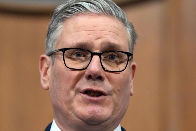 British Prime Minister Keir Starmer speaks during a press conference to update on the latest situation in the Middle East and how the government is supporting families at home at 10 Downing Street in London, on April 1, 2026. (Photo by Frank Augstein / POOL / AFP)