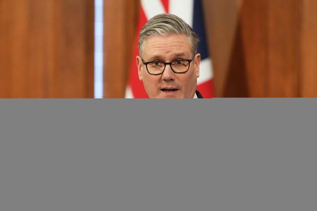 British Prime Minister Keir Starmer speaks during a press conference to update on the latest situation in the Middle East and how the government is supporting families at home at 10 Downing Street in London, on April 1, 2026. (Photo by Frank Augstein / POOL / AFP)
