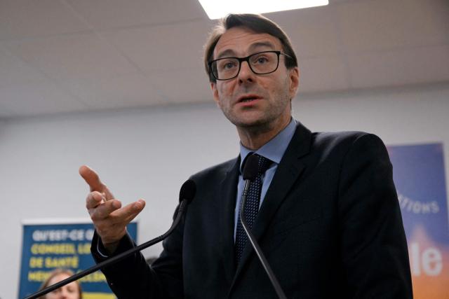 Laurent Noe, director of the Paris Academy, delivers a speech during a mental health conference (Assises de la sante mentale) in Paris on April 1, 2026. (Photo by Anna KURTH / AFP)