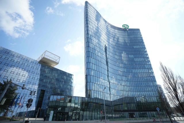 The headquarters of Austrian energy group OMV are pictured in Vienna, on April 1, 2026. Austria’s hydrocarbons company OMV and the Emirati firm ADNOC (Abu Dhabi National Oil Company) jointly created a new global leader in plastics production, Borouge International, on March 31, 2026, confirming their diversification strategy in the fast-growing chemicals sector. (Photo by GEORG HOCHMUTH / APA / AFP) / Austria OUT
