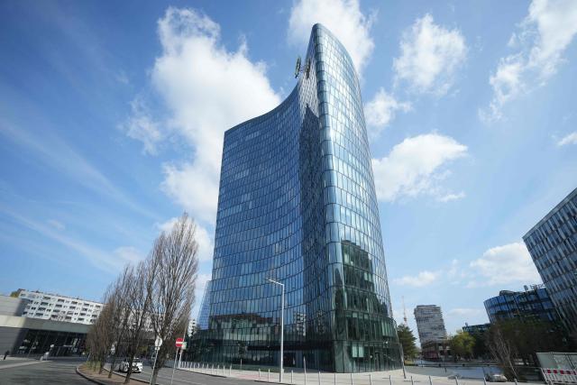 The headquarters of Austrian energy group OMV are pictured in Vienna, on April 1, 2026. Austria’s hydrocarbons company OMV and the Emirati firm ADNOC (Abu Dhabi National Oil Company) jointly created a new global leader in plastics production, Borouge International, on March 31, 2026, confirming their diversification strategy in the fast-growing chemicals sector. (Photo by GEORG HOCHMUTH / APA / AFP) / Austria OUT