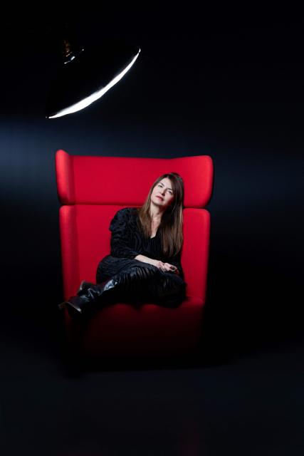 Serbian writer, director and producer Biljana Tutorov poses during a photo session in Paris on March 26, 2026. (Photo by Joel Saget / AFP)