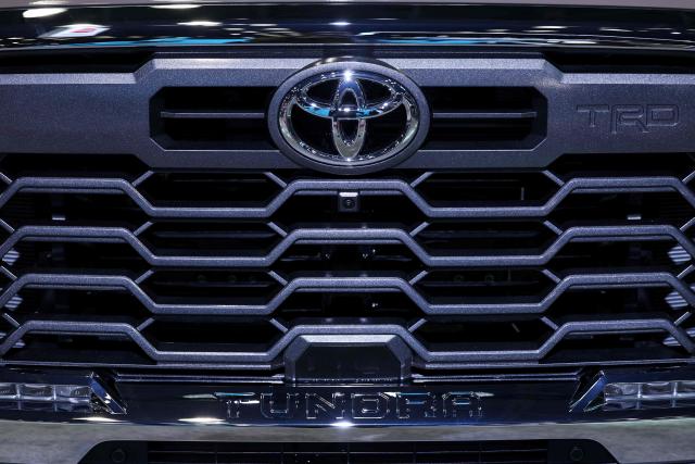 A Toyota Tundra is pictured during the press preview for the New York International Auto Show at the Jacob Javits Convention Center in New York City on April 1, 2026. (Photo by CHARLY TRIBALLEAU / AFP)