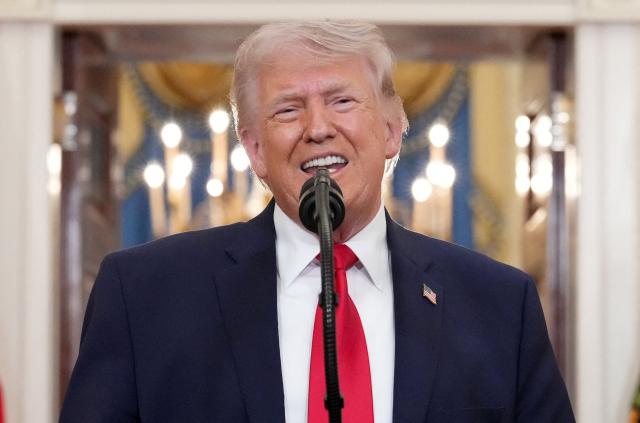 US President Donald Trump speaks during a televised address on the conflict in the Middle East, at the White House in Washington, DC, on April 1, 2026. (Photo by Alex Brandon / POOL / AFP)