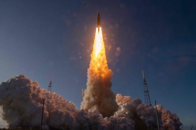 The Artemis II crewed lunar mission lifts off from Pad 39B at Kennedy Space Center in Cape Canaveral, Florida, on April 1, 2026. Four astronauts blasted off aboard a massive NASA rocket April 1 on a long-anticipated journey around the Moon, the first crewed lunar flyby in more than 50 years. With an intense roar that reverberated far beyond the launchpad, the enormous orange-and-white rocket carried three Americans and one Canadian away from Florida's Kennedy Space Center at approximately 6:35 pm local time, according to an AFP journalist onsite. "We're going to the Moon!" yelled a spectator. (Photo by Jim Watson / AFP)