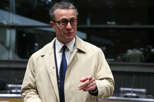 KKR France president Jerome Nomme, shareholder of audiovisual production group Mediawan, poses ahead of a hearing before the Commission of Inquiry into the Neutrality, Operation and Funding of Public Broadcasting at the National Assembly in Paris on April 2, 2026. (Photo by ALAIN JOCARD / AFP)
