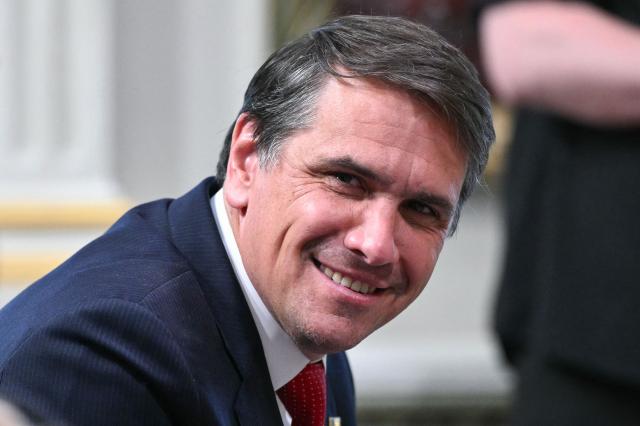 (FILES) US Deputy Attorney General Todd Blanche looks on as US Vice President JD Vance hosts a swearing in ceremony for Colin McDonald to be Assistant Attorney General for the National Fraud Enforcement Division in the Eisenhower Executive Office Building, next to the White House in Washington, DC on April 1, 2026. US media reported on April 2, 2026, that US President Donald Trump has fired Attorney General Pam Bondi.  CNN and other US outlets said Deputy Attorney General Todd Blanche, Trump's former personal lawyer, would serve as acting attorney general. (Photo by Mandel NGAN / AFP)