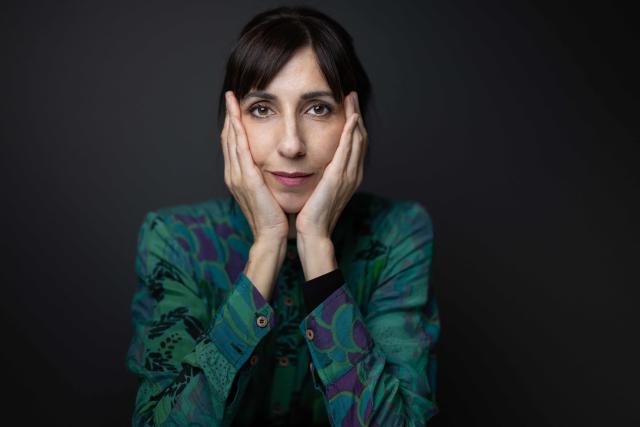 Spanish director and sociologist Eva Libertad poses during a photo session in Paris on April 1, 2026. (Photo by Joel Saget / AFP)