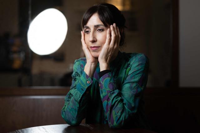 Spanish director and sociologist Eva Libertad poses during a photo session in Paris on April 1, 2026. (Photo by Joel Saget / AFP)