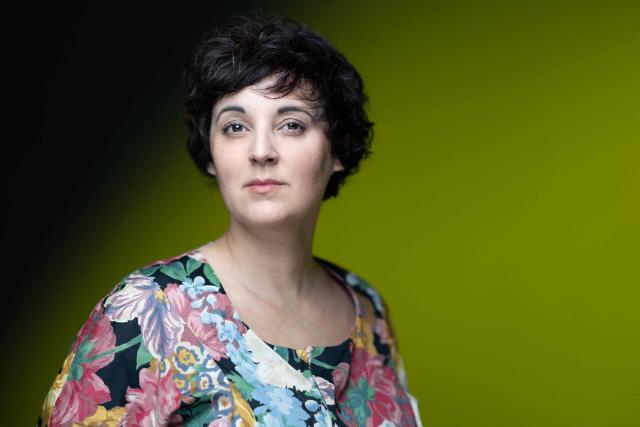 French jazz singer-songwriter and composer Marion Rampal poses during a photo session in Paris on April 2, 2026. (Photo by Joel Saget / AFP)