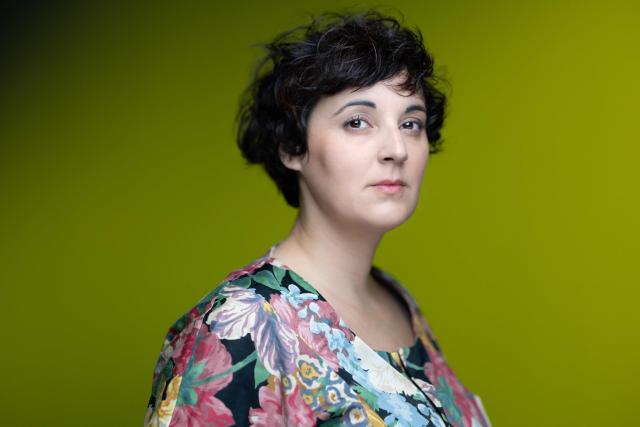 French jazz singer-songwriter and composer Marion Rampal poses during a photo session in Paris on April 2, 2026. (Photo by Joel Saget / AFP)