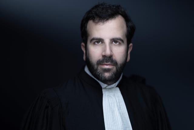 French lawyer Robin Binsard poses during a photo session in Paris on April 3, 2026. (Photo by JOEL SAGET / AFP)