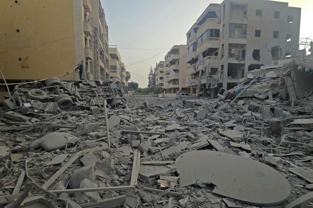 This photograph shows the destruction at the site of an Israeli airstrike in the Al Hosh area near the coastal Lebanese city of Tyre on April 4, 2026. The Israeli military said on April 3, it had struck more than 3,500 targets across Lebanon in the month since fighting with Iran-backed Hezbollah militants. Lebanon was drawn into the Middle East war on March 2 when Hezbollah launched attacks on Israel to avenge the killing of the Iranian leader. Israel has responded with broad strikes across Lebanon and a ground offensive. (Photo by Kawnat HAJU / AFP)