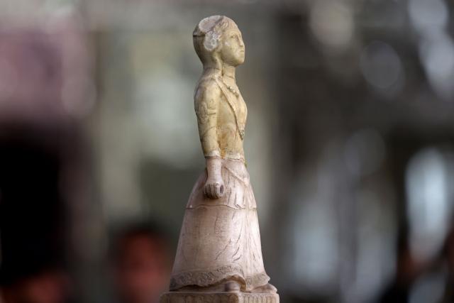 The damaged interiors of the historic Golestan Palace are pictured in Tehran on April 4, 2026. Since the start of the war, a senior Tehran cultural official said US and Israeli strikes have damaged at least 120 museums and cultural and historic sites nationwide, including the capital's UNESCO-listed Golestan Palace -- sometimes likened to Versailles. The palace complex is one of the oldest sites in the Iranian capital and once served as the residence of the Qajar dynasty. (Photo by ATTA KENARE / AFP) / 