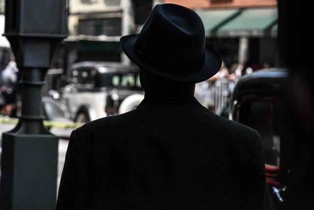 Chilean actor Pedro Pascal performs for a scene of his new movie, "De Noche", which is being shot on a street of the historic center of Mexico City on April 3, 2026. (Photo by Yuri CORTEZ / AFP)