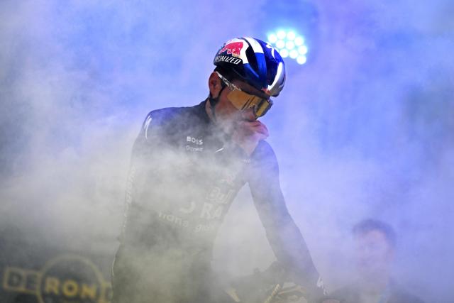 Belgian Remco Evenepoel of Red Bull-BORA-hansgrohe waits before the start of the men's race of the 'Ronde van Vlaanderen/ Tour des Flandres/ Tour of Flanders' UCI WorldTour one day cycling race, 278 km from Antwerp to Oudenaarde, on April 5, 2026. (Photo by ELIAS ROM / Belga / AFP) / Belgium OUT