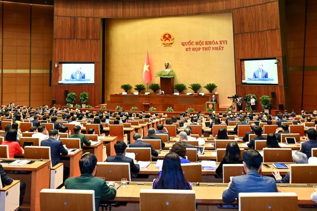 Vietnam's Communist Party general secretary To Lam speaks during the opening session of the National Assembly in Hanoi on April 6, 2026. (Photo by AFP)