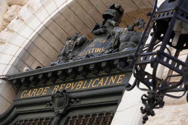 A photo shows the entrance of the Quartier des Celestins, the headquarters of the French Republican Guard in Paris, on April 6, 2026. An investigation is underway in Paris following a complaint filed by a gendarme who denounces ‘racist harassment’ within the prestigious Republican Guard. The 29-year-old serviceman filed his complaint on December 17, 2025, and was then interviewed on January 21, 2026, according to a source close to the case. (Photo by Kenzo TRIBOUILLARD / AFP)