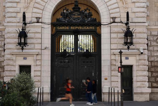 A picture taken on April 6, 2026 in Paris shows the entrance of the Quartier des Celestins, the headquarter of French Republican Guard. An investigation is underway in Paris following a complaint filed by a gendarme who denounces ‘racist harassment’ within the prestigious Republican Guard. The 29-year-old serviceman filed his complaint on December 17, 2025, and was then interviewed on January 21, 2026, according to a source close to the case. (Photo by Kenzo TRIBOUILLARD / AFP)