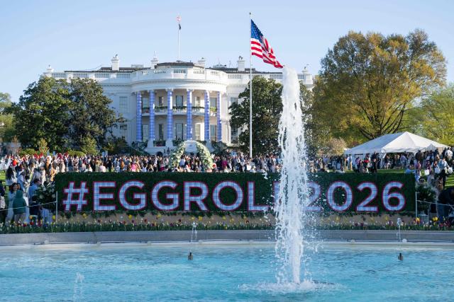 Guests gather on the South Lawn of the White House for the annual Easter Egg Roll on April 6, 2026, in Washington, DC. (Photo by SAUL LOEB / AFP)