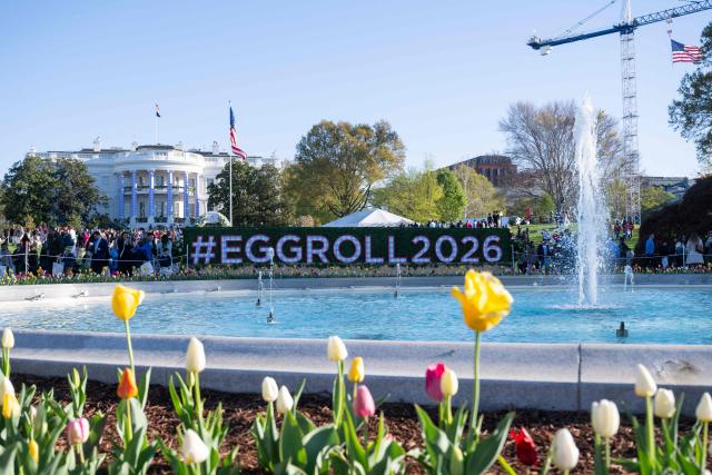 Guests gather on the South Lawn of the White House for the annual Easter Egg Roll on April 6, 2026, in Washington, DC. (Photo by SAUL LOEB / AFP)