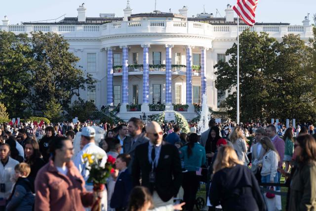 Guests attend the annual Easter Egg Roll on the South Lawn of the White House on April 6, 2026, in Washington, DC. (Photo by SAUL LOEB / AFP)