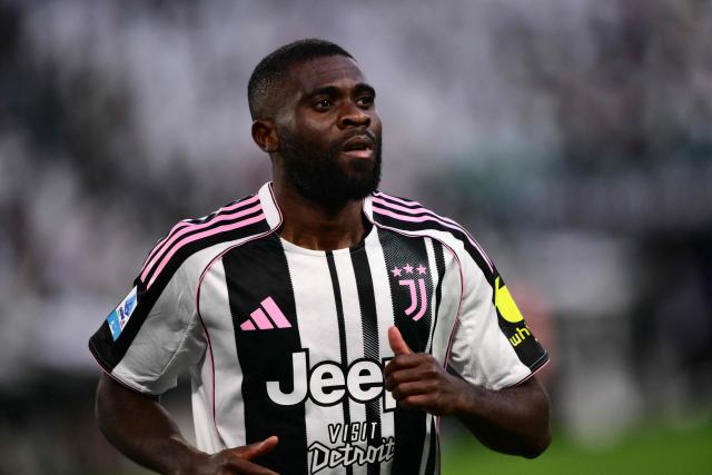 Juventus' Ivorian forward #13 Jérémie Boga looks on during the Italian Serie A football match between Juventus and Genoa at the Allianz stadium in Turin, on April 6, 2026. (Photo by Marco BERTORELLO / AFP)