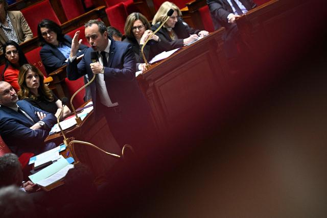 France's Prime Minister Sebastien Lecornu answers during a session of questions to the government at The National Assembly, France's lower house of parliament in Paris on April 7, 2026. (Photo by JULIEN DE ROSA / AFP)