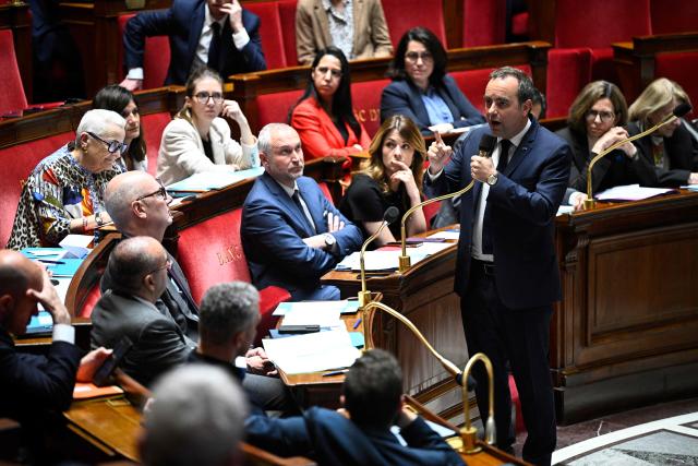 France's Prime Minister Sebastien Lecornu answers during a session of questions to the government at The National Assembly, France's lower house of parliament in Paris on April 7, 2026. (Photo by JULIEN DE ROSA / AFP)