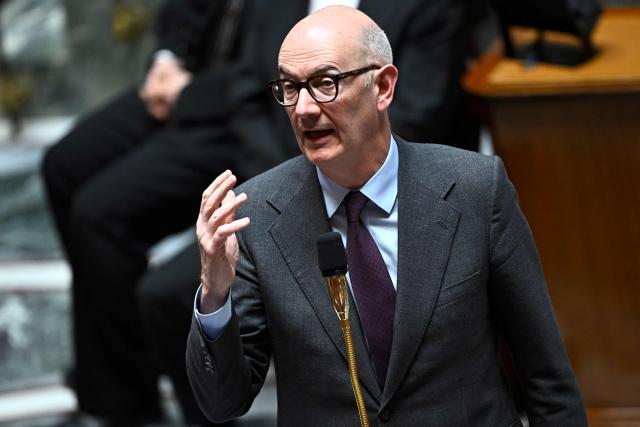 France's Economy, Finances and Industry Minister Roland Lescure answers during a session of questions to the government at The National Assembly, France's lower house of parliament in Paris on April 7, 2026. (Photo by JULIEN DE ROSA / AFP)
