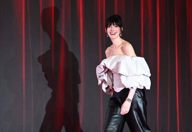 US actress Anne Hathaway arrives to attend a press conference to promote the film "The Devil Wears Prada 2" in Seoul on April 8, 2026. (Photo by Jung Yeon-je / AFP)