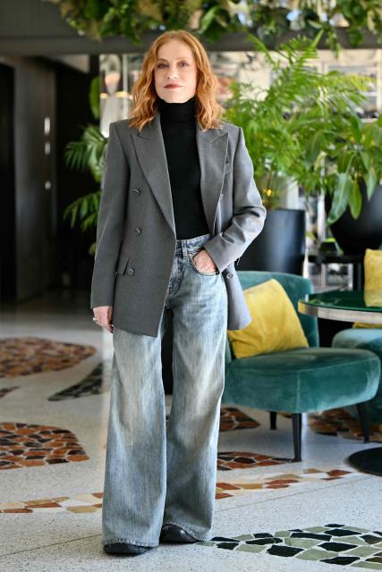 French actress Isabelle Huppert attends a photocall of the movie "The Richest Woman in the World", in Rome on April 8, 2026. (Photo by Alberto PIZZOLI / AFP)