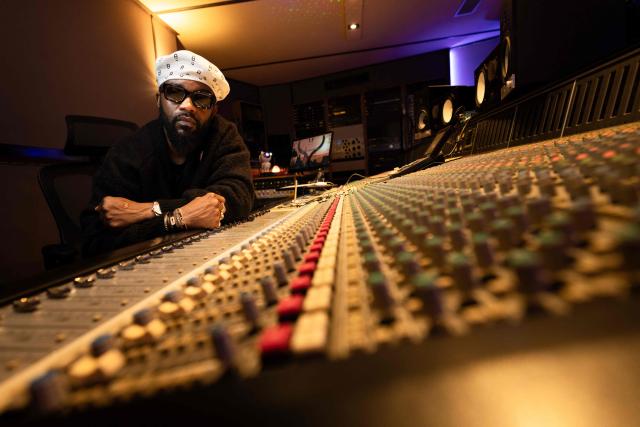 Congolese singer-songwriter, dancer and producer Fally Ipupa poses at Twin Studios in Paris on April 8, 2026. (Photo by Joel Saget / AFP)